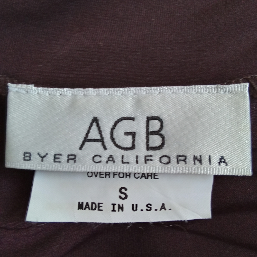Byer California Brown Scoop‎ Neck Short Sleeve Top with Decorative Drape - Picture 6 of 6